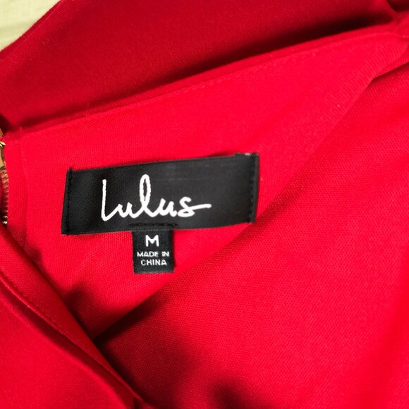 Lulu's Red Midi Dress - Picture 2 of 6
